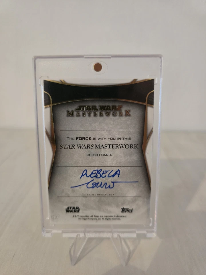 Star Wars Masterwork Padmé Amidala 1/1 Sketch Card Rebeca Louro Original Art - Imagen 2 de 2