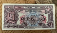 British Armed Forces £1 one pound 2nd Series Special Voucher uncirculated 1948