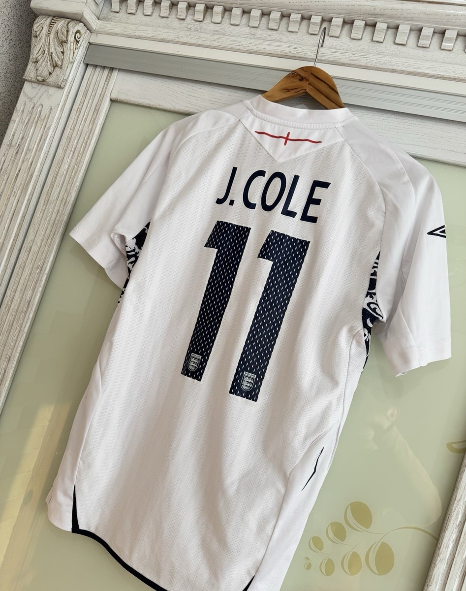 イングランド　England J.COLE 11 サッカーユニフォーム J.Cole England 2008-2009 Home Soccer Jersey Football Kit Shirt