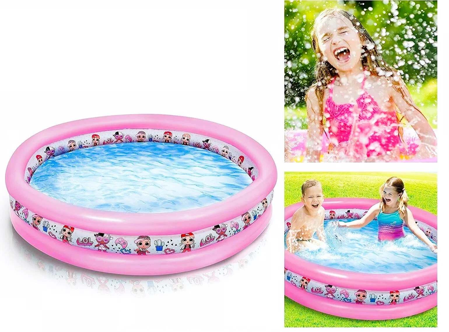 Piscina inflable sorpresa para niños remo jardín 150 cm redonda