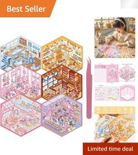 Kawaii Miniature Room Stickers - Reusable 3D Fun for Creative Kids  Adults