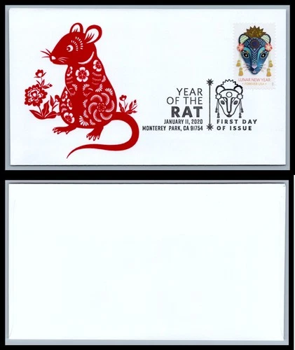 US FDC # 5428 (55c) Chinese New Year, RAT  JA  pictorial 2020, 9Q4329