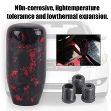 Red Universal Forged Carbon Fiber Manual Car Gear Shift Knob Lever Shifter