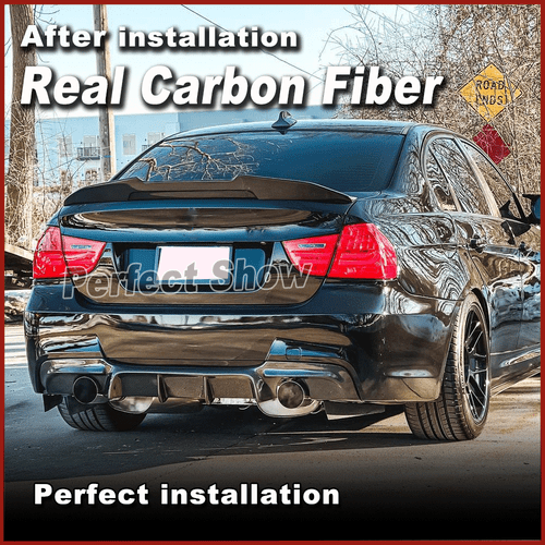 Spoiler diffusore posteriore in carbonio adatto per BMW SERIE 3 E90 325i 335i pacchetto M  - Foto 4 di 12