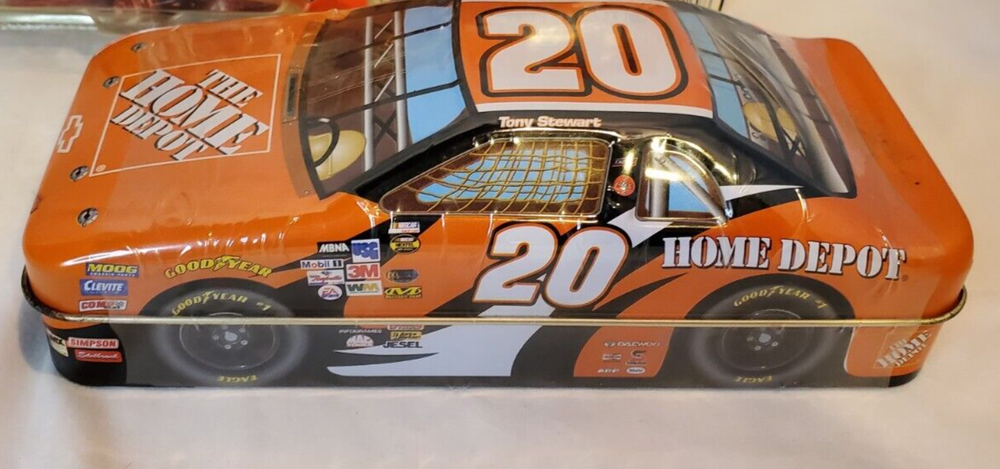 NASCAR Tony Stewart #20 Home Depot Collectible Tin Race Car 2004 Sealed