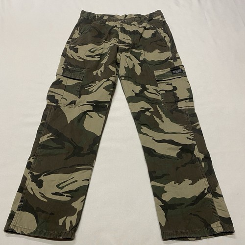Wrangler Camouflage Fleece Lined Relaxed Fit Cargo Pants Men's 30x30 NEW Camo
