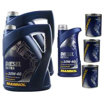 11L Motoröl MANNOL SAE 10W-40 DIESEL EXTRA 3xMotor Flush