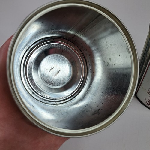 Latas vacías vintage de cacahuetes salados y nogal diamante jardineras de los años 80 - Imagen 7 de 10