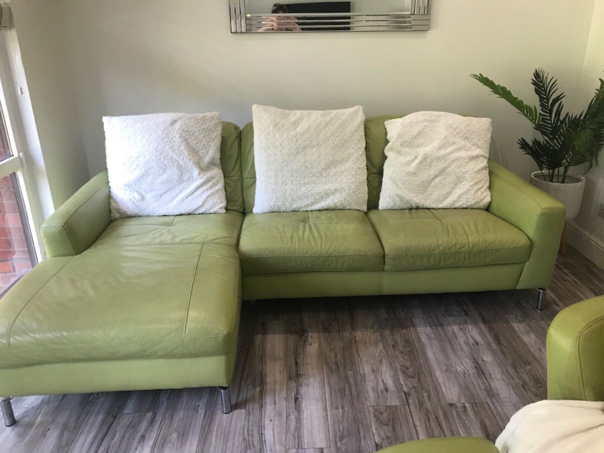 Leather Sofa And Cuddle Chair Baci Living Room