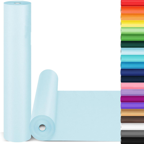 Easter Wrapping Paper for Bouquet Flower Gift Wrap, 15"X900" Light Blue Bulletin