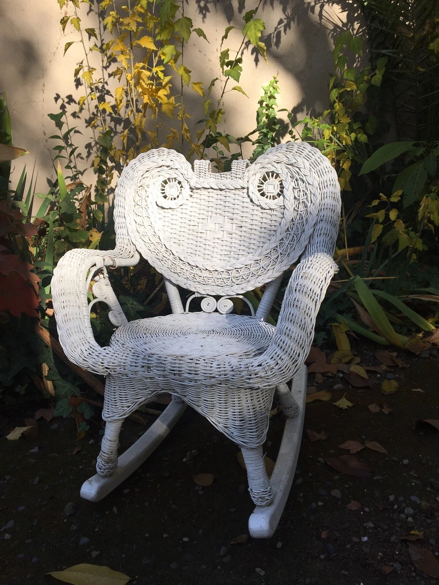 White rattan rocking chair hot sale