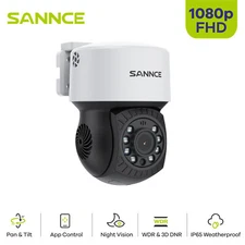 SANNCE 1080P Home Security PT Camera Pan Tilt Outdoor IR Night Vision Waterproof