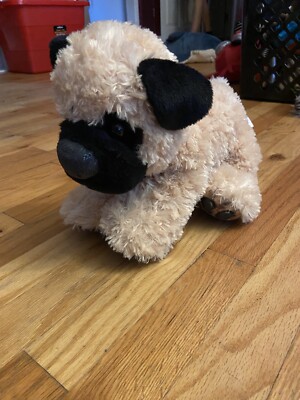 Aurora World Plush Pug Dog Curly Hair Cool Paws! Look 12'' Excellent