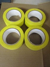 4 PACK VINYL TAPE - YELLOW - 2" 48mm X 108 FT EACH ROLL 4 ROLLS S17