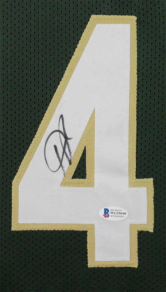 Giannis Antetokounmpo Autographed and Framed Green Milwaukee Jersey Auto Beckett - Image 2 of 4
