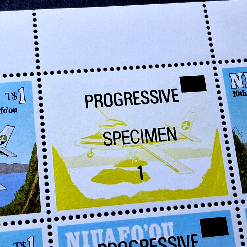 Niuafo'ou 1993 - ESPECIMEN PROGRESIVO - PRUEBA DE COLOR - MNH - Hoja de 15 estampillas Foto 2 de 4
