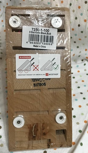 Wusthof Rubberwood 9 Slot Knife Block Part Number 7250. - Picture 4 of 4