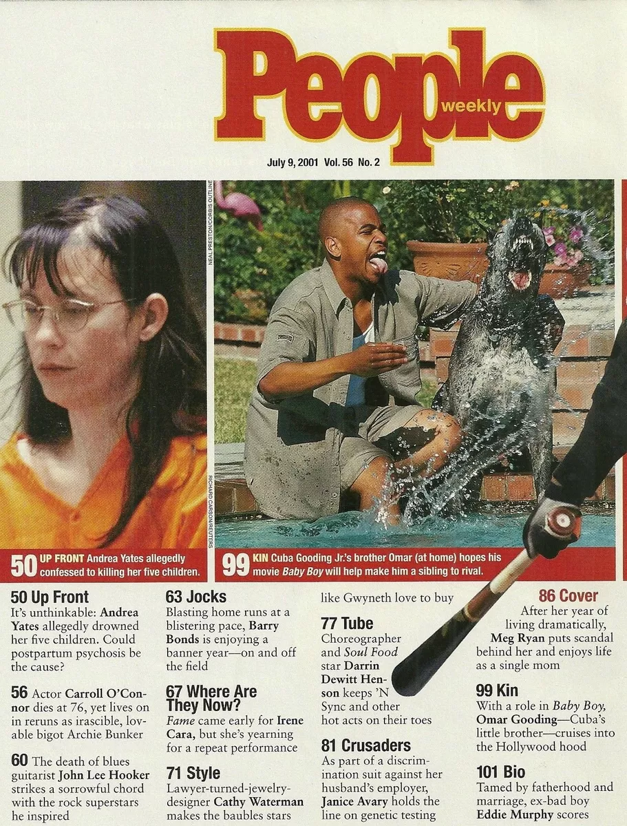 People Magazine July 9 2001 Meg Ryan Carroll O'Connor Barry Bonds Irene Cara