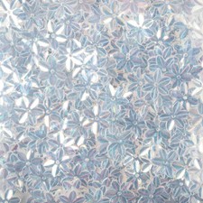 Deco PAILLETTEN EISBLUME Blume ca 12mm. 100 Gramm. Ca 300ml.  Irisierend WEISS.