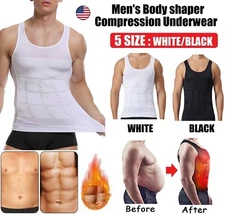 Men's Body Shaper Toning T-Shirt Ultra Durable Vest Compression Slim Underwear