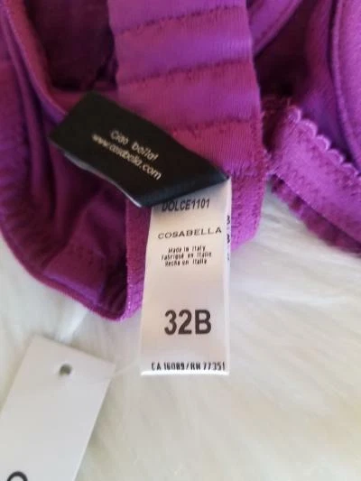 Sujetador con aros COSABELLA DOLCE 32B PÚRPURA VIOLETA NUEVO CON ETIQUETAS Foto 4 de 4