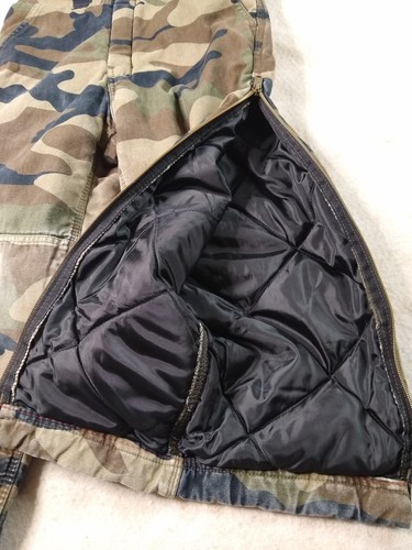 Walls Tough Wear Kidz Grow System Bib Overalls Youth 8-10 Camo Insulated Canvas - Picture 4 of 11