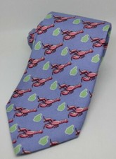 Vineyard Vines Custom Collection 100 Silk All Over Lobster Print Men's Neck Tie
