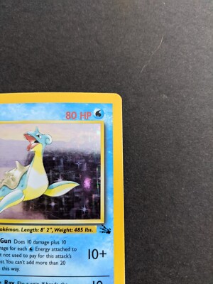 Pokémon TCG Lapras Fossil 10/62 Holo Unlimited Holo Rare WOTC Ken