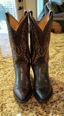 tony lama lizard boots pointed toe