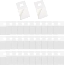 30pcs Adhesive Picture Hangers Plastic Sawtooth Hanger White