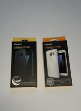 Lot of 2 Case Spigen Samsung Galaxy S7 Edge Thin Fit and Ultra Hybrid