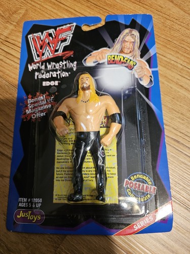 Vintage WWF Series X Bend Ems Edge Action Figure...