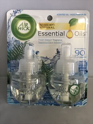 Air Wick Essential Oils, Fresh Waters, 2 Refills, Total Wt. 1.3.4 fl. oz.