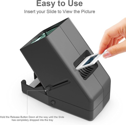 Portable 35mm Slide and Film Viewer - 3X Magnification & USB Powered Convenience - Picture 6 of 8