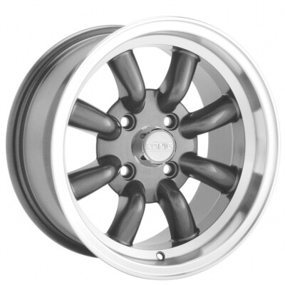 KONIG Rewind Rim 15X7 4X110 Offset 20 Graphite Machine Lip (Quantity of 1)
