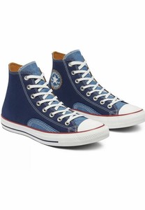 Converse CTAS Hi Top Indigo Boro Navy Blue Denim Trainers 171066C | eBay