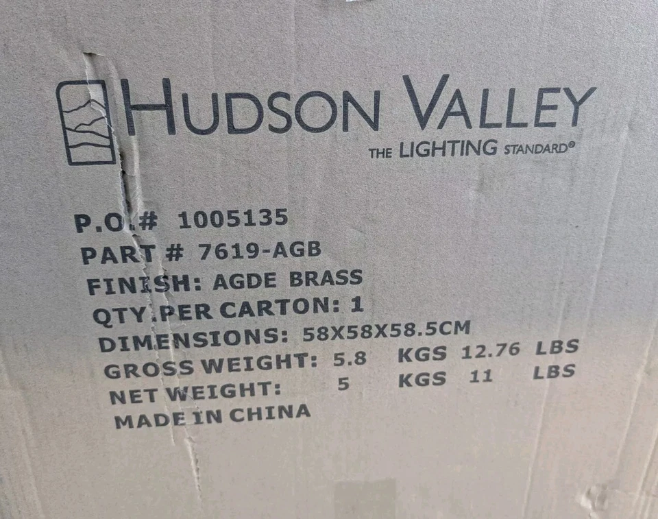 Подвесной потолочный светильник Hudson Valley Verona Beach 7619-AGB состаренная латунь  - Изображение 4 из 4