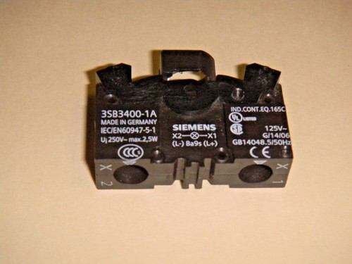 Portalampada Siemens 3SB3400-1A BA9s 125V 250V 2,5W Senza Lampadina - Foto 7