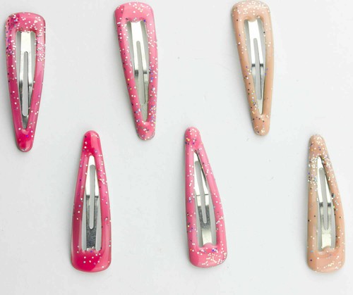 Snap Hair Clip Plain Colourful Bendy Click Clack Hair Slides Girls Hair Snappy - Picture 33 of 37