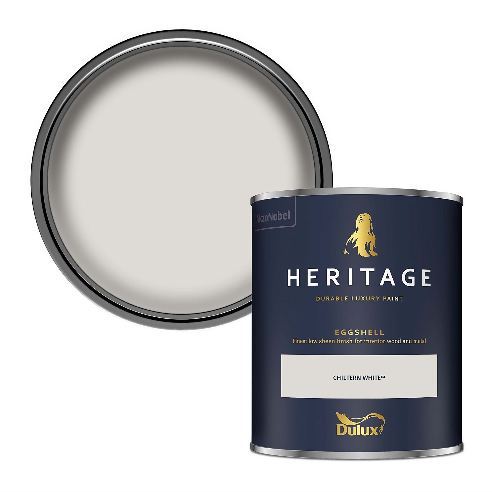 Dulux Heritage Eggshell Paint For Wood & Metal Chiltern White - 750ml