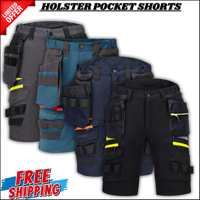 Portwest Herren Holster Taschenshorts abnehmbare Arbeitskleidung Sommershorts DX4