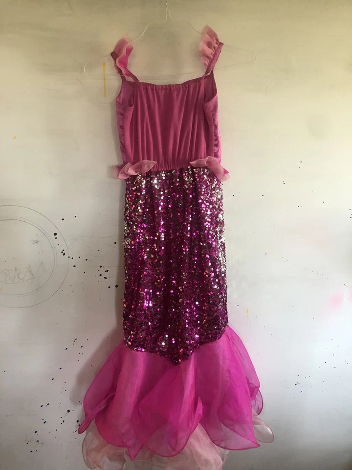 Disfraz de sirena persiguiendo luciérnagas de Halloween para niñas talla 8 Foto 2 de 4