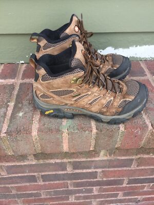 Merrell Mens Brown Leather World
Guide Dark Earth Performace
Boots Lace Up Sz 8 Merrell Vibram Earth Select Dry Mens 8 Brown Leather Hiking  main image 3