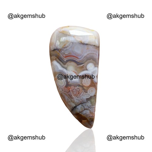 16.00 Cts Natural Crazy Lace Agate Cabochon Astrology Necklace Making 28x13x5 mm - Picture 4 of 11