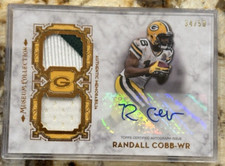 2013 Randall Cobb Topps Museum Collection RC AUTO DUAL RPA 2-CLR Patch #D /50