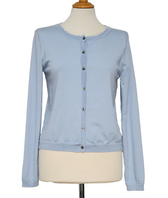 Hemisphere Wolle Blau Superweich Comfort Strickjacke Gr. 34