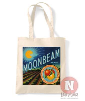 Moonbeam Brand Zitrus Tragetasche Wiederverwendbar Bedruckt Einkaufstasche Retro