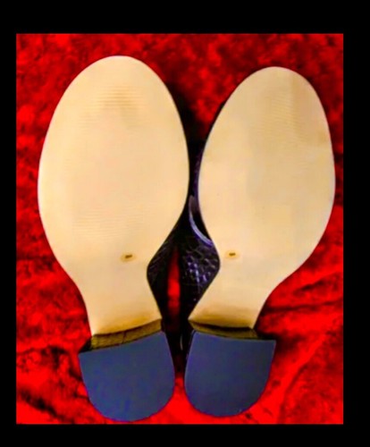 Louise et Cie Harding Size 5M sandals black Mayfair leather croco,2-2.5"Heel,NEW - Picture 14 of 24