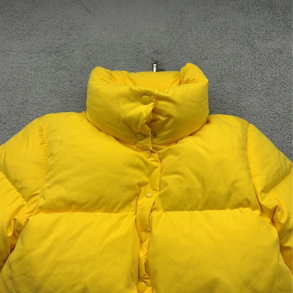 Escada Sport Womens Yellow Pink Color Block Down Puffer Jacket Size XXS NEW 650