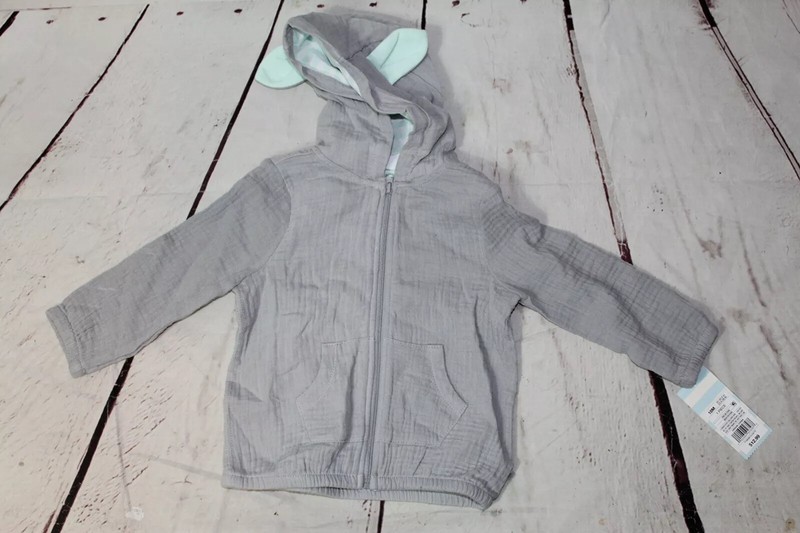 Baby Light Grey Hooded  Sweater jacket Cotton  18m NWT cat & jack